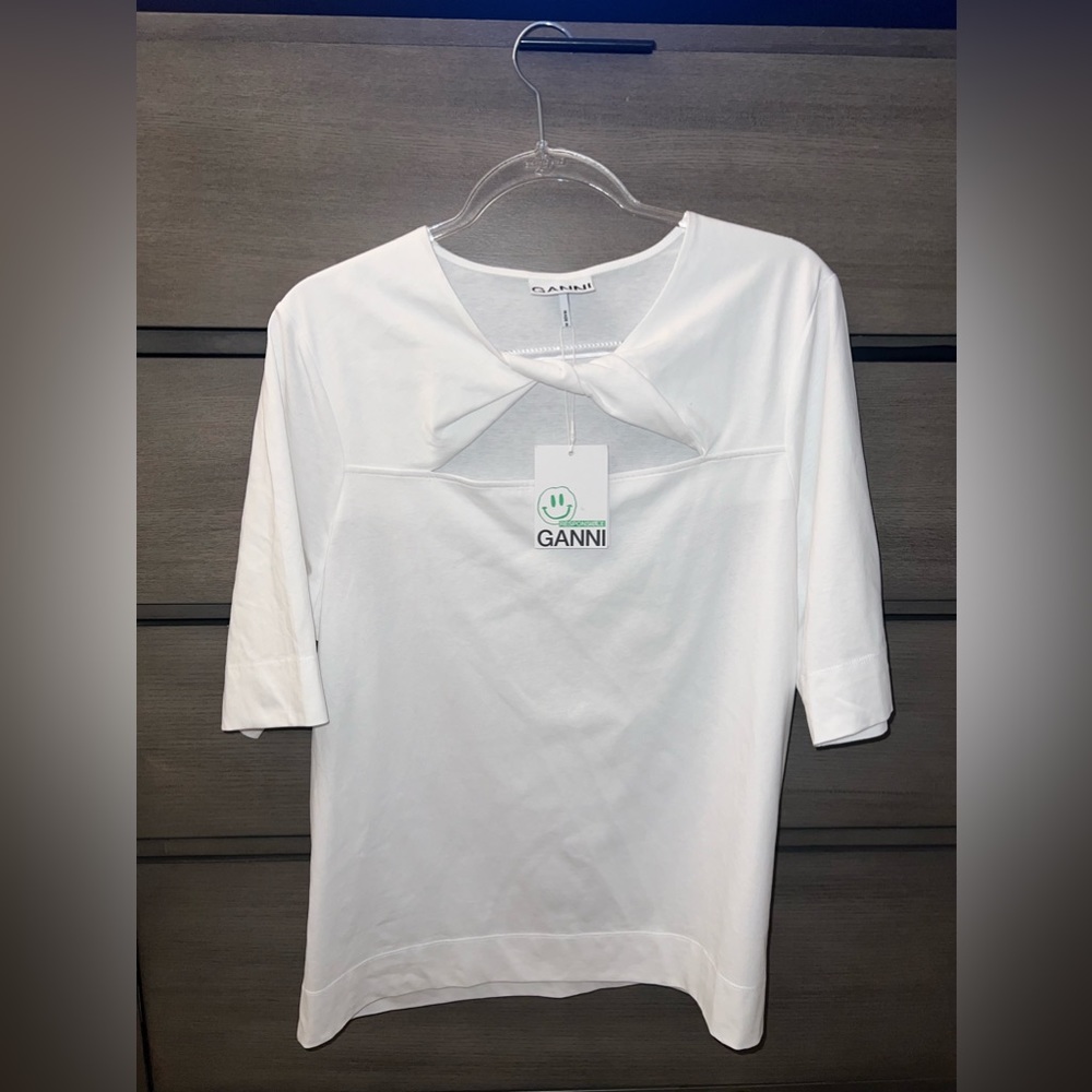 GANNI basic cotton jersey top NWT - Picture 9 of 11
